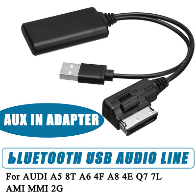 #ad bluetooth USB Audio Line AUX IN Adapter Cable For AUDI A5 8T A6 4F A8 4E Q7 $12.99