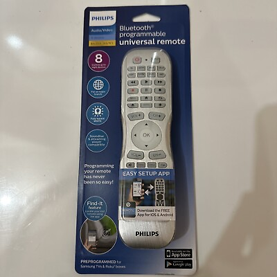 #ad Philips Elite Plus•8 Device Audio Video Bluetooth Programmable Universal Remote. $12.95