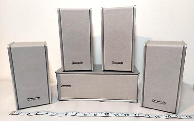 #ad Panasonic SB FS803A amp; SB PC703 Surround Sound Speakers Set Of 5 Tested Working $26.25
