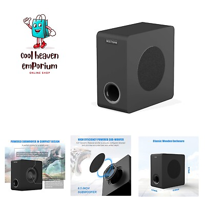 #ad Powered 6.5’’ Home Audio Subwoofer Deep Bass Response Subwoofers in Compact ... $139.99