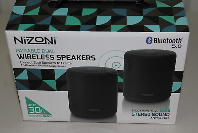 #ad Nizoni Pairable Dual Wireless Speakers Bluetooth 5.0 $19.99