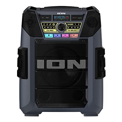 #ad ION Block Rocker XL Portable Bluetooth Party Speaker 220W Karaoke Microphone $248.67