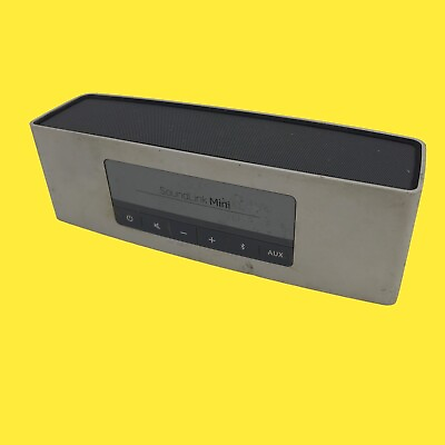 #ad FOR PARTS Bose SoundLink Mini Silver Speaker 413295 DEAD BATTERY #2072 z64 b58 $23.98