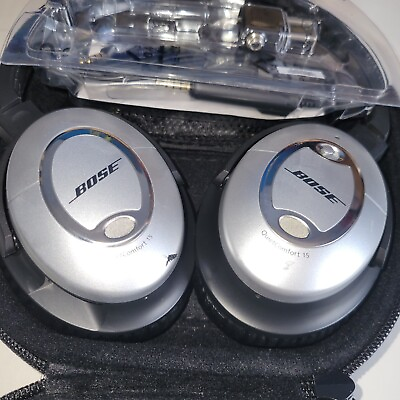 #ad Bose QuietComfort 15 Acoustic Noise Cancelling Headphones With Case UNTESTED $46.95