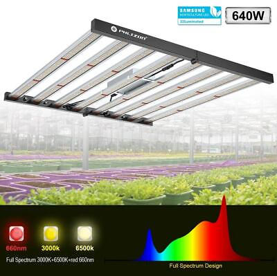 #ad 640W w samsung LED Grow Light Dimmable Waterproof Full Spectrum for Hydroponics $349.98