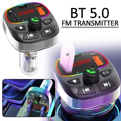 #ad Car Bluetooth FM Transmitter Radio MP3 Wireless Adapters 3Port HandsFree V6L1 $7.36