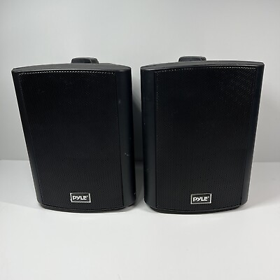 #ad Pyle Wall Mount Home Speaker System PDWR52BTBK Pair Waterproof NO POWER CORD $34.97