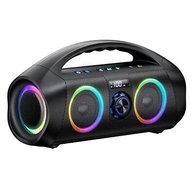 #ad Bluetooth Speaker 60w80w Peak Booming Bass With Subwoofer Ipx7 Waterproof Beat $85.17