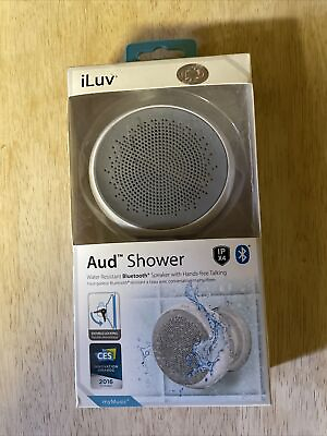 #ad iLuv Aud Water Resistant Rechargeable Battery Bluetooth Shower Speaker $14.99