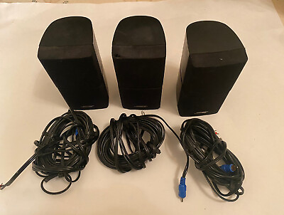 #ad 3 x Bose Dual Lifestyle Speakers In 100 working Order With Original cables $89.00
