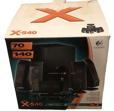 #ad Logitech X 540 5.1 Surround Sound Speaker System w Subwoofer amp; Remote Control $149.99