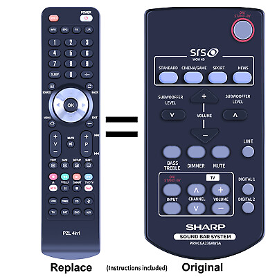 #ad #ad RRMCGA236AWSA Replace Remote Control For Sharp SoundBar System HTSB350 HT SB350 $15.00