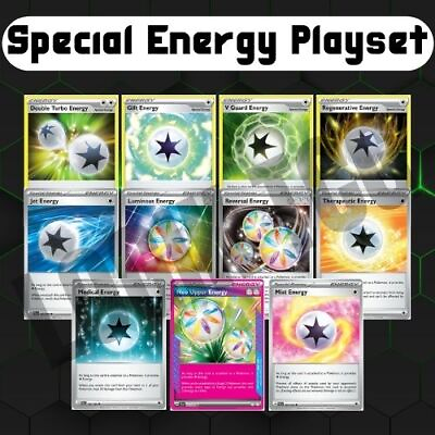 #ad Choose Your Special Energy Playset 4x Jet Gift Double Turbo Reversal Pokemon $3.24