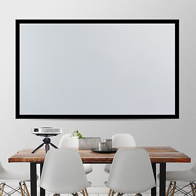 #ad 135 quot; Inch Fixed Aluminum Frame Projector Screen Home Theatre HD TV Projection $141.56