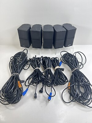 #ad #ad Lot Set Of 5 Speakers amp; Cables For Bose Lifestyle 35 Home Entertainment System $179.95