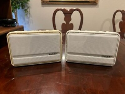 #ad BOSE RESIDENTIAL OUTDOOR SPEAKER. PAIR. USED. WHITE. MOUNTABLE. WIRED. $100.00