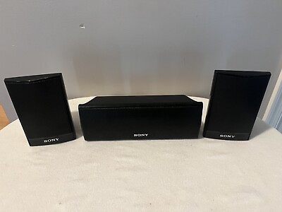 #ad Set of 3 Sony Home Theater Speakers SS CT91 SS TS92 Tested $35.09