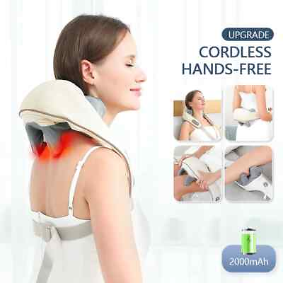 #ad Wireless Neck and Shoulder Massager with Kneading Massage Pillow for Trapezius $62.64