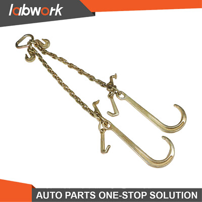 #ad Labwork V Type Tow Chain J Hook 3 8 X 2´grab Hook Tractor Car Wrecker Truck $56.69