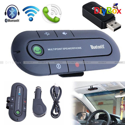 #ad Wireless Bluetooth Multipoint Hands Free Car Speakerphone Speaker Visor Clip $2.75