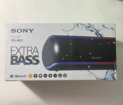 #ad SONY SRS XB31 Extra Bass Portable Wireless Bluetooth Speaker Black Brand New $229.99