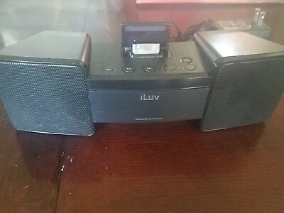 #ad iLuv Modern Sound Speaker IMM286 Black W Bluetooth Adapter $49.88