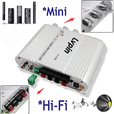 #ad 200W 12V Lvpin Mini Hi Fi 2.1 Stereo Amplifier Radio MP3 For Car Motorcycle Home $16.79