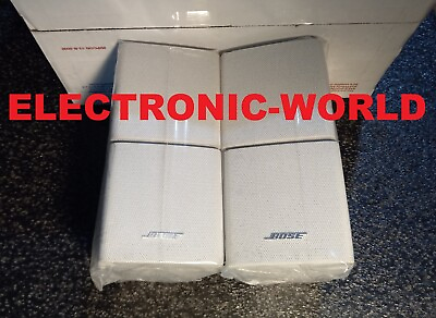 #ad PAIR OF MINT LIKE N EW WHITE BOSE Double Cube Speakers Lifestyle Acoustimass $159.99