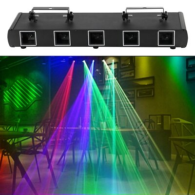 #ad U`King 5 Beam RGB Effect Laser Stage Light DMX Sound Control DJ Party Lights $149.99