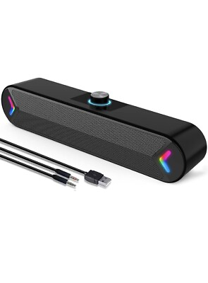 #ad Computer Sound Bar Speaker Blackout with Easy Access Headphone amp; Mic Jacks $49.99