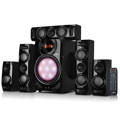 #ad beFree Sound 5.1 Channel Surround Sound Bluetooth Speaker System in Black $108.99