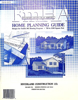 #ad House Plan Booklet 1 Catalog FmHA Home Planning Standard Homes Plan Service VTG $12.97