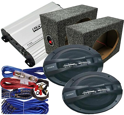 #ad SONY XS GTF6938 6x 9quot; Car Speakers 1500W Amplifier 2x 6x9quot; Speaker Box Kit $169.99