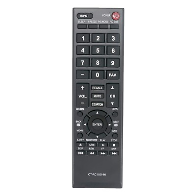 #ad CT RC1US 16 Replace Remote Control Fit for Toshiba TV 55L310U 32L110U 49L310U $6.97