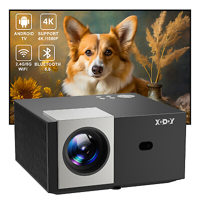 #ad 4K Projector 500ANSI 1080P 3D 5G WiFi Bluetooth Video Home Theater 240quot; Display $171.94