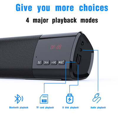 #ad Portable Wireless Bluetooth Speaker Outdoor Loud Stereo Bass USB TF FM Radio $24.70