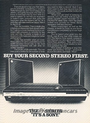 #ad 1976 Sony Turntable Stereo Original Advertisement Print Art Ad J860 $9.56