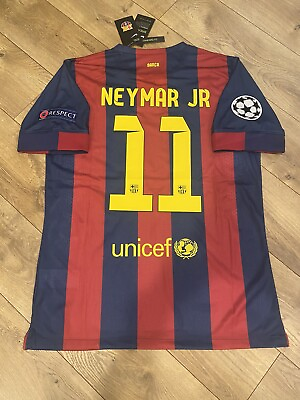 #ad FC Barcelona Neymar #11 Retro Large Jersey Home 2014 15 $85.00