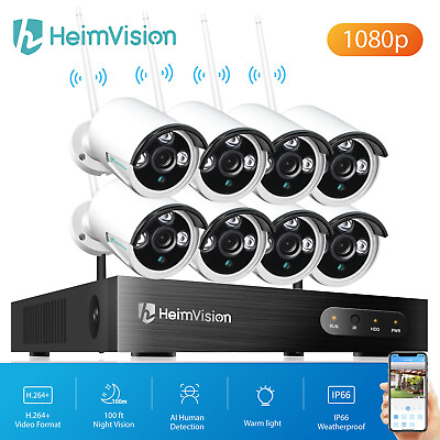 #ad HeimVision 1080P HD Wireless Home Security Camera System 8CH WIFI IP NVR Outdoor $196.39