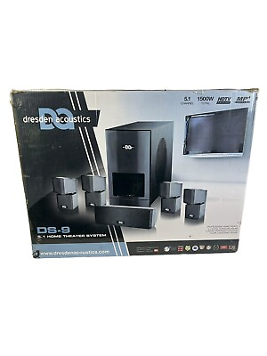 #ad Dresden Acoustics DS 9 5.1 Home Theater System 1500w Total HDTV $100.00