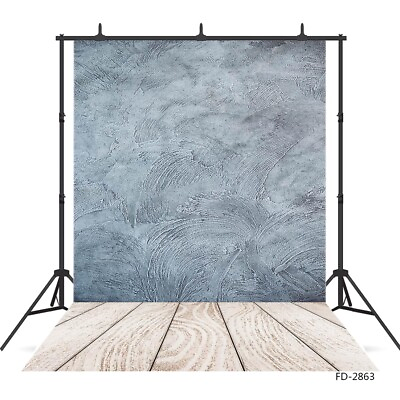 #ad Cement Wall Wooden Floor Photography Backgrounds Backdrops for Photo Studio $18.00