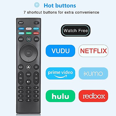 #ad Vizio Smart TV Replaced Remote Control for V505M K09 V555M K01 V755M K03 $8.87