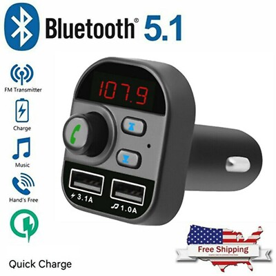 #ad Bluetooth In Car Wireless Adapter FM Transmitter MP3 Radio Car Kit 2 USB Charger $9.95