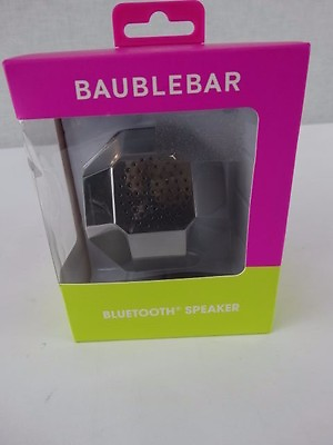 #ad NEW BaubleBar Excellent Sound Bluetooth Speaker Silver Speaker Factory Sealed $17.45