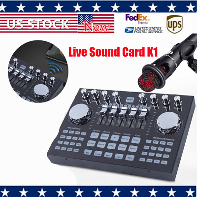 #ad Sound Live Sound Card for Live Streaming Audio Mixer Broadcast PC Mobile phone $39.71
