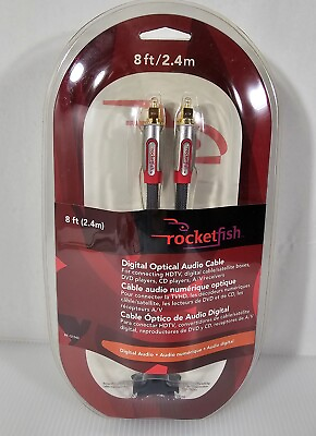 #ad Rocketfish Digital Optical Audio Cable 8 ft. Gold Plated NEW SEALED $19.79