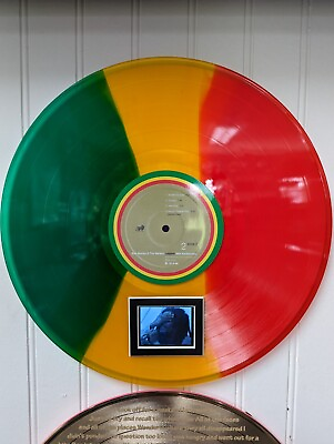 #ad Bob Marley Rastafarian Flag LP Record with video and sound Wall Art $249.95