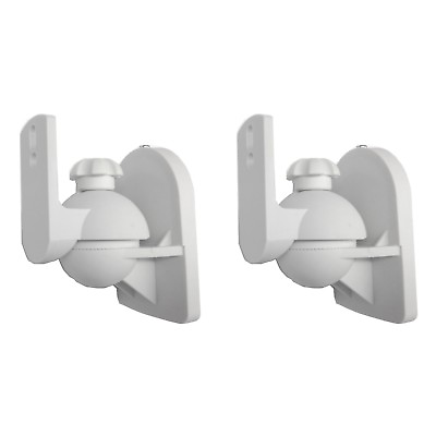 #ad 2 Pack Lot Pair White Wall Speaker Mount for Onkyo Pyle RCA Sony Bose Jewel Cube $12.89