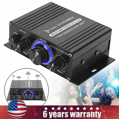 #ad Mini Audio Power Amplifier Portable Sound Amplifier Speaker Amp for Car and Home $15.96