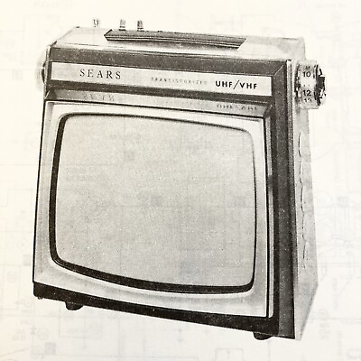 #ad Vintage Original 1966 Sears TV Model 6100 Wire Schematic Service Manual $9.99